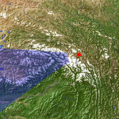 The Eastern Himalaya location map