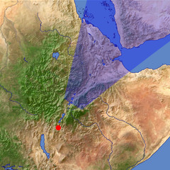 The Afar Triangle location map