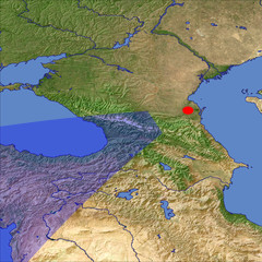 Georgia and the Western Caucasus location map