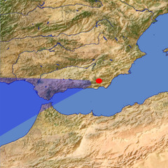 The Spanish Sierra Nevada location map