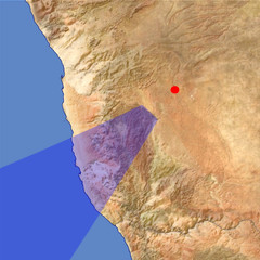 Central Namibia location map