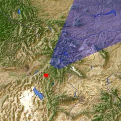 The Yellowstone Caldera location map